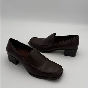 Vintage Bass Classic Brown Leather women Loafers moccasin slip on Y2K retro goth